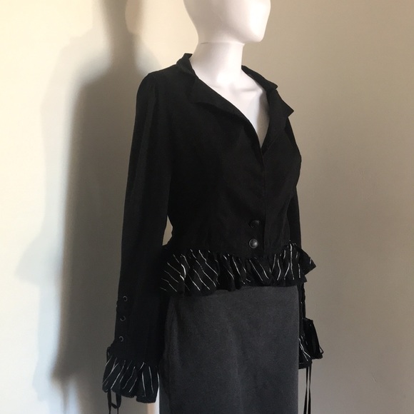 Nightmare Before Christmas Black with Ruffle Trim Jacket ONLY - Picture 5 of 12